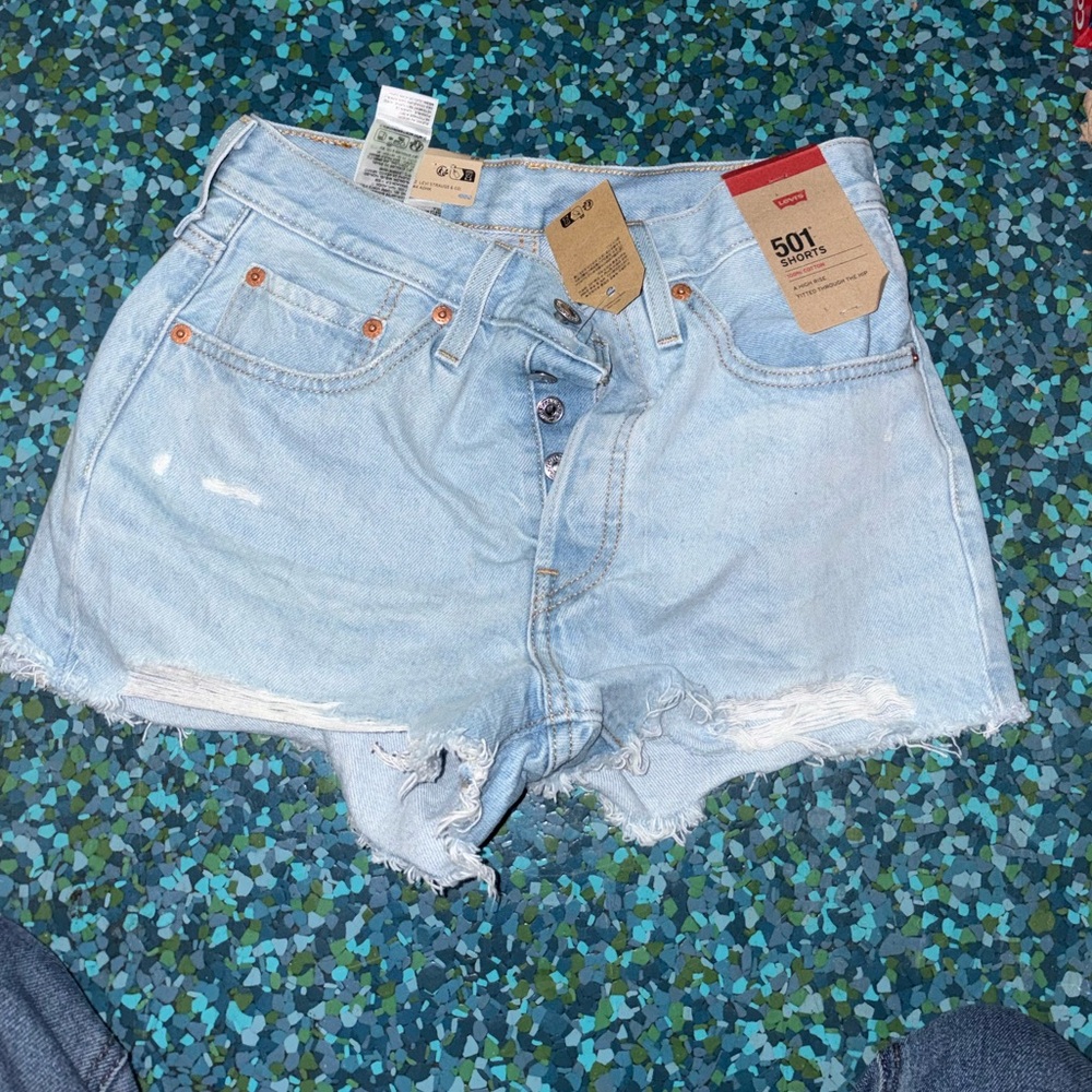 Levi's Light Blue 501 Cutoff Denim Shorts New with tags!